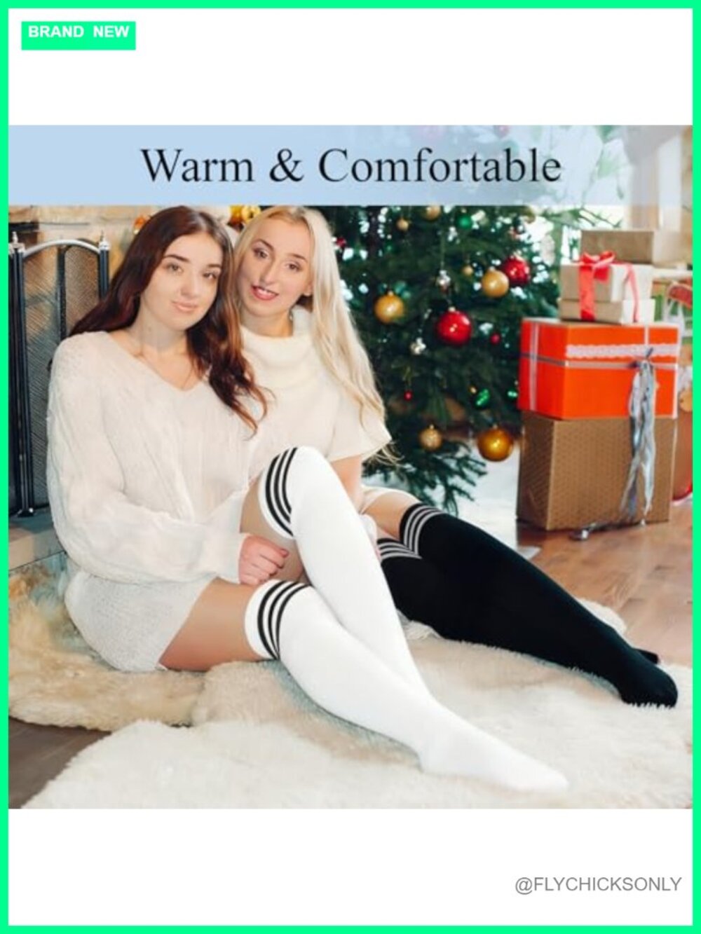 Thigh High Socks Over the Knee Striped Cosplay Boot Socks 4 Pack - Picture 5 of 6